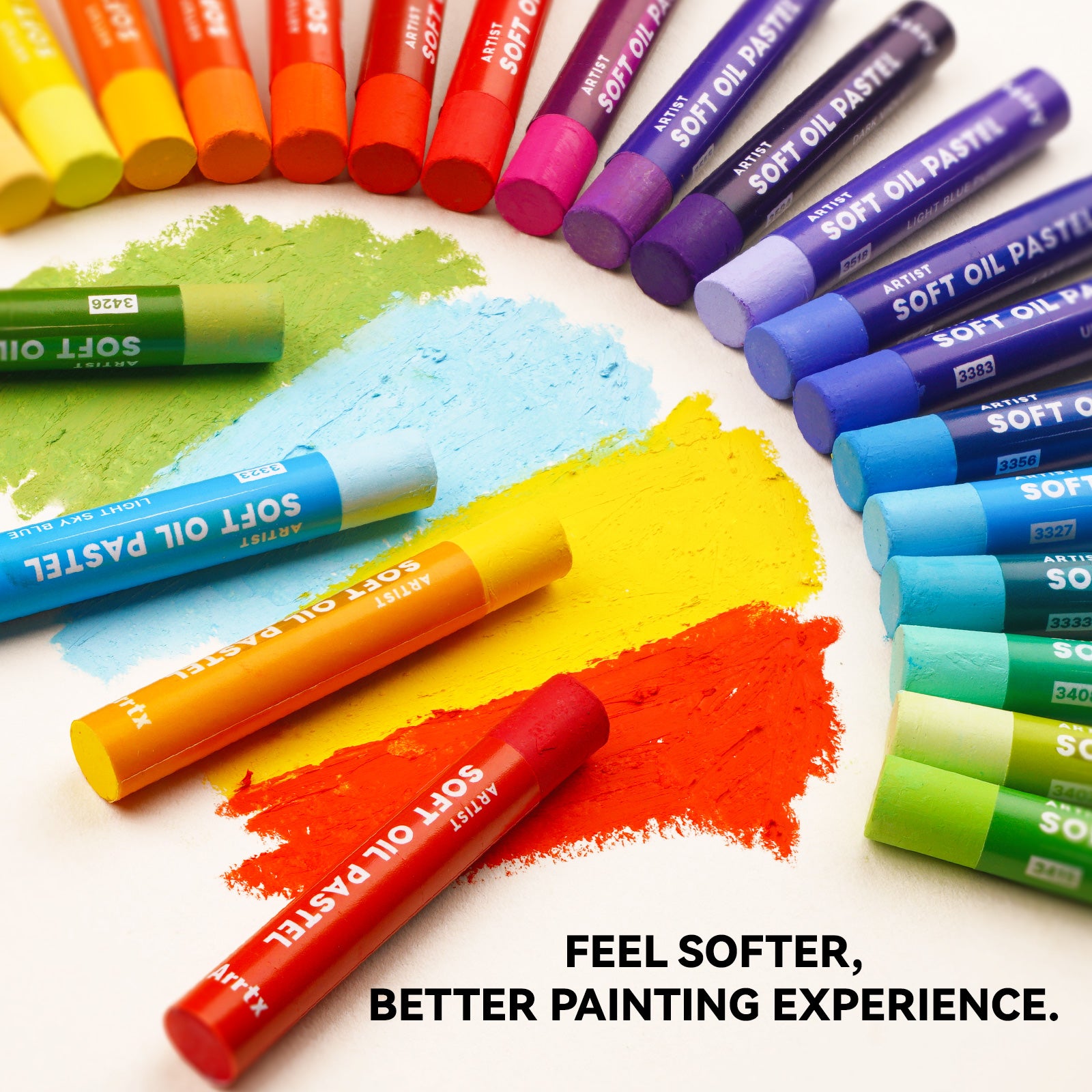 Arrtx 72-Farben-Ölpastell-Pastell-Set für glatte Zeichnungen