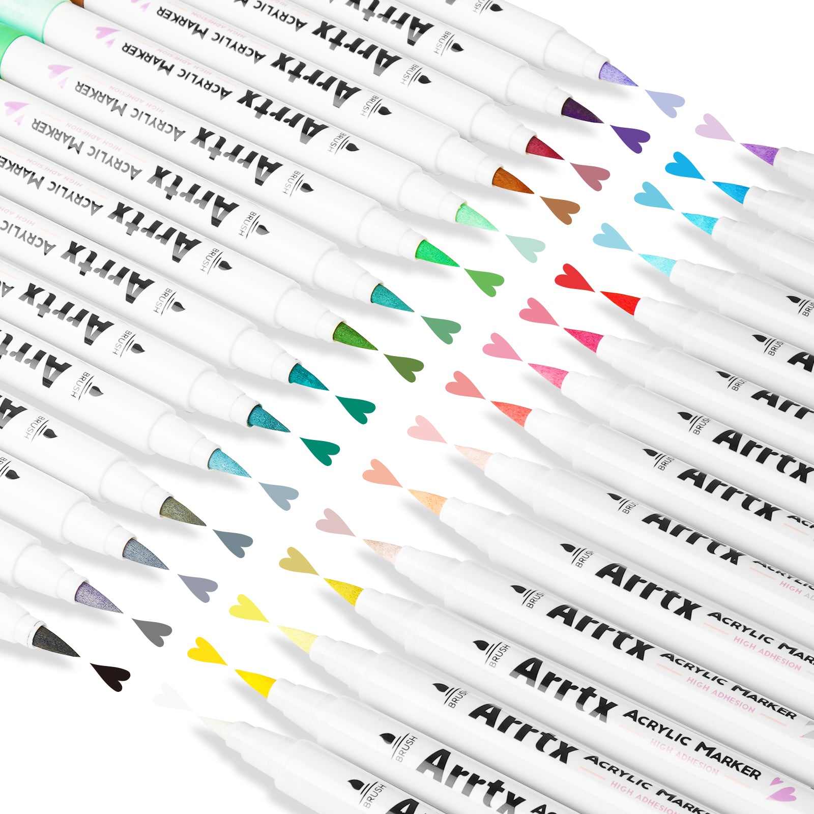 Arrtx 32 couleurs Marqueur Peinture Acrylique Permanent stylos