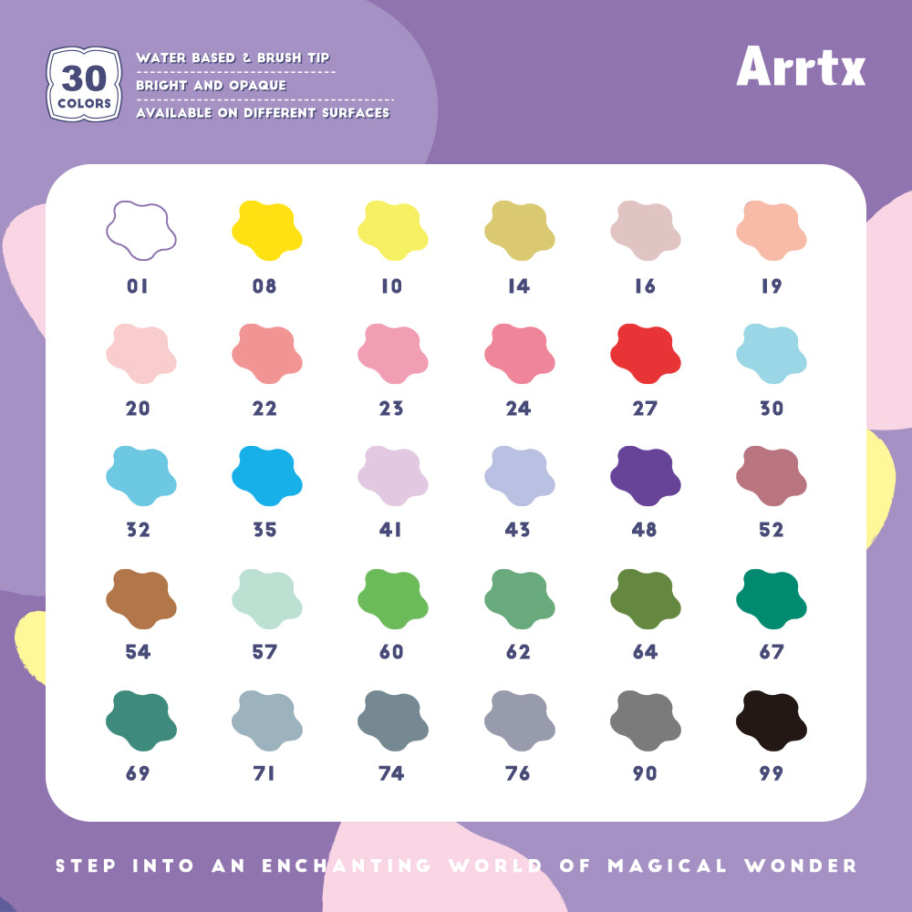 Arrtx 30 Colors Acrylic Paint Pens - 30A