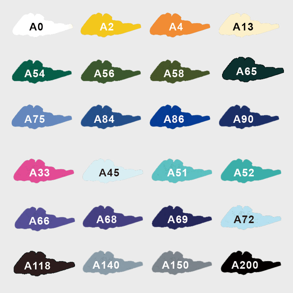 Arrtx 24色アクリルマーカー、ブラシチップと細字チップ（デュアルチップ）