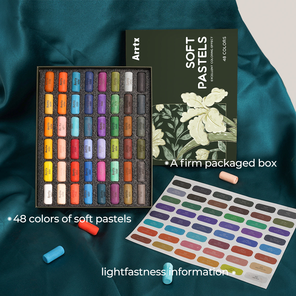 Arrtx 48 Farben Weiche Pastelle Set Pastellzeichnung